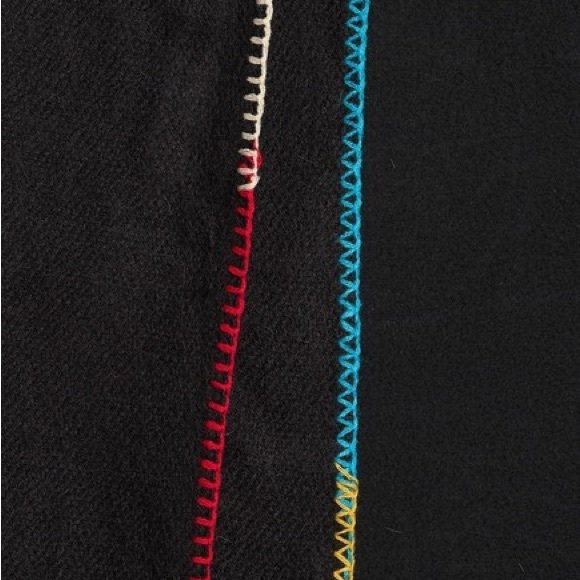 Free People Womens Common Thread Blanket Wrap Scarf in Black One Size - Picture 5 of 8